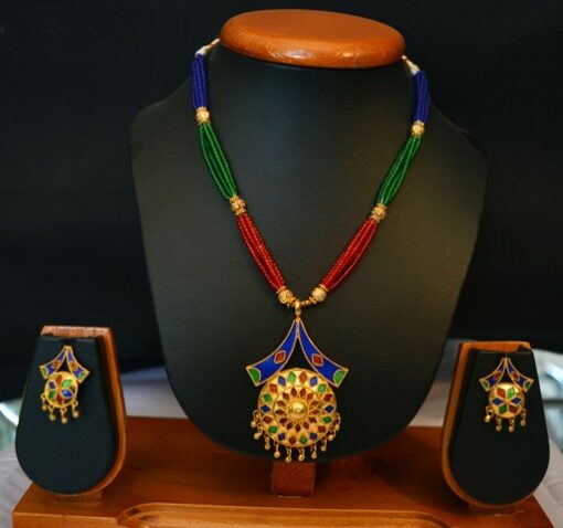 Ethnic Japi Pepa Necklace With Earings