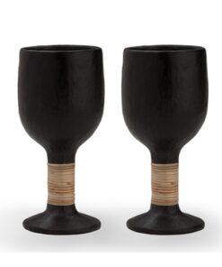 Designer Black Stone Premium Longpi Glass Set
