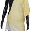 Buy Online Desginer Silk Shawl (White-Yellow)
