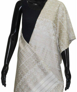 Buy Designer Ethnic Handwoven Silk Shawl(White)