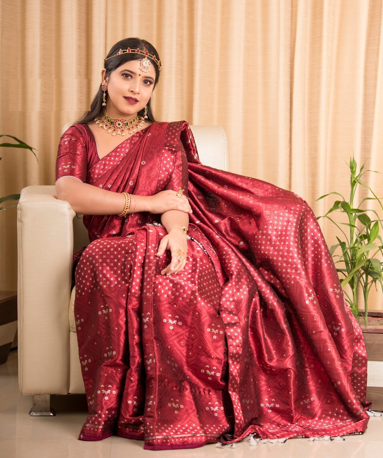 Assamese Mekhela Chador Silk Designer MugaSilk