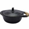 Buy Designer Casserole with Handle-Black Pottery