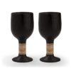 Designer Black Stone Premium Longpi Glass Set