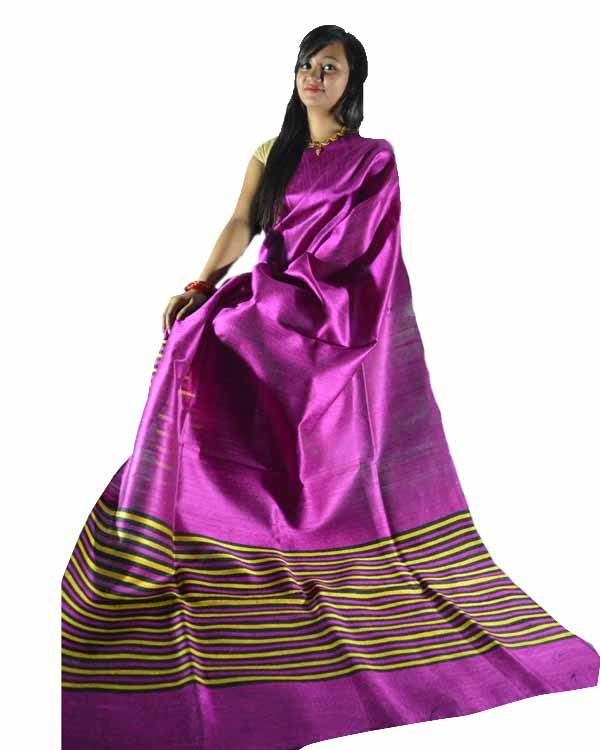 purple mekhela sador