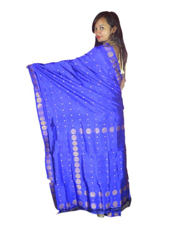 navy blue mekhela sador