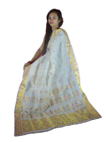 muga silk mekhela chadar