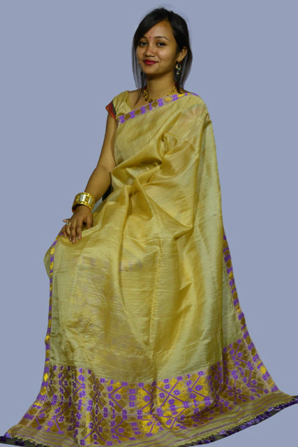 Assamese Mekhela Chador Silk Designer | MugaSilk