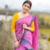 Assam Cotton Pink Mekhela Chador