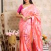 Assam Silk Mekhela Chadar in Pink